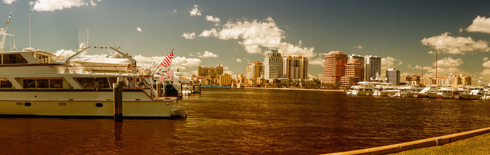 Marina and West Palm Beach skyline